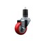 Service Caster 3'' Red Poly Wheel Swivel 1-5/8'' Expanding Stem Caster SCC-EX20S314-PPUB-RED-158 - alternate 1